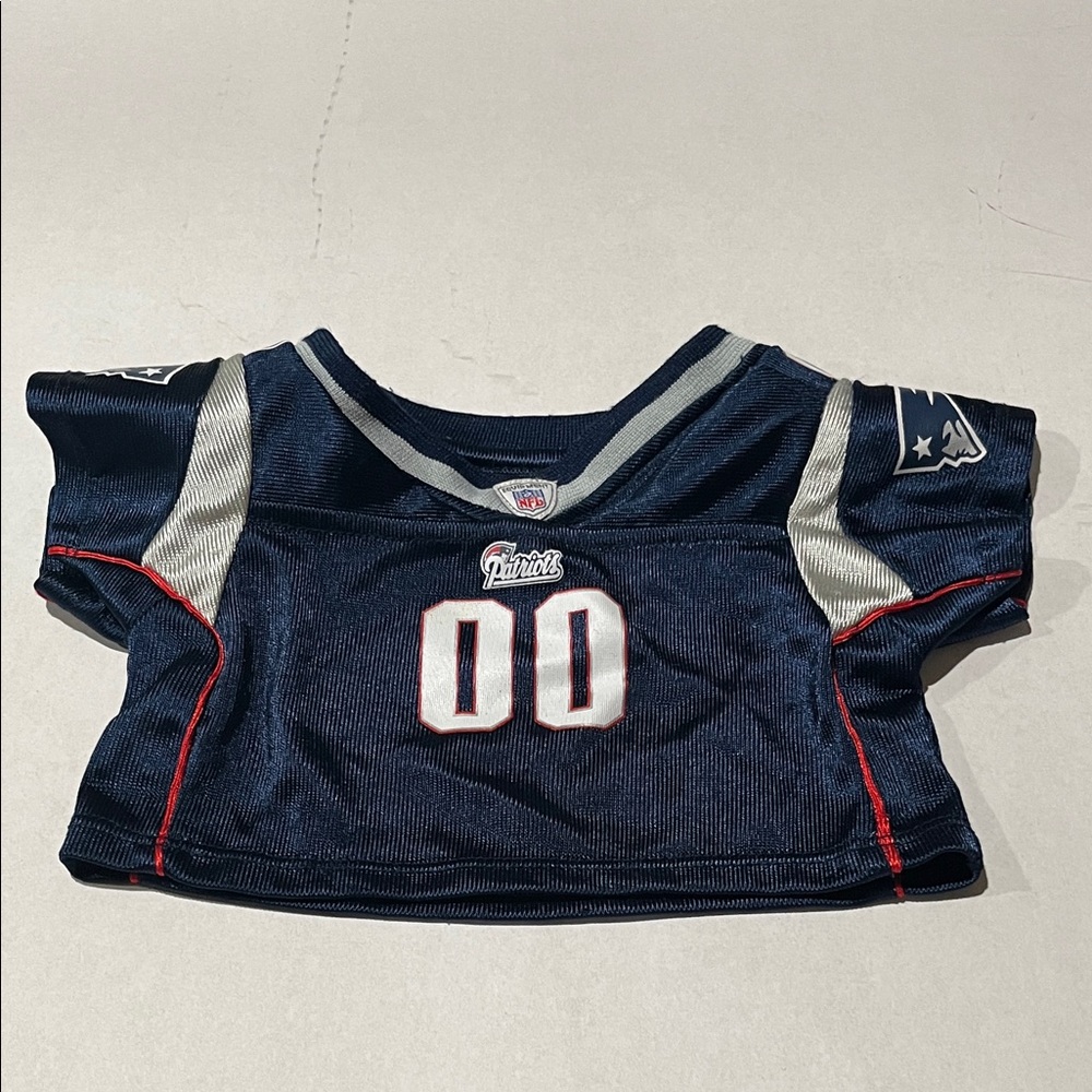 NFL Build-A-Bear New England Navy & Silver Patriots Football Uniform Jersey Top